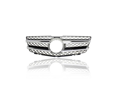 Grille - Compatible/Replacement for '10-15 Mercedes-Benz GLK250/350 - Silver Trim, Black Insert, Emblem Provision - 20488008839776, CAPA Grille - Compatible/Replacement for '10-15 Mercedes-Benz GLK250/350 - Silver Trim, Black Insert, Emblem Provision - 20488008839776, CAPA