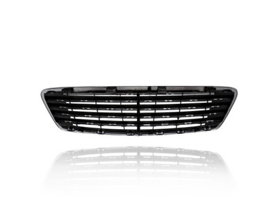 Grille - Compatible/Replacement for '00-02 Mercedes-Benz S-Class Without Collision Warning - Chrome/Black - 22088003839040