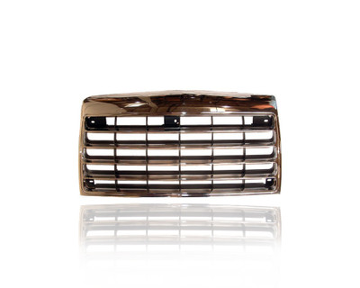 Grille - Compatible/Replacement for '85-86 Ford Thunderbird (Exclude Fila) - Chrome/Black, Emblem Provision - E5SZ8200C
