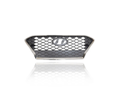 Grille - Compatible/Replacement for '18-21 Hyundai Kona Limited/Ultimate - Chrome Frame Black Mesh, Emblem Provision - 86350J9100 Grille - Compatible/Replacement for '18-21 Hyundai Kona Limited/Ultimate - Chrome Frame Black Mesh, Emblem Provision - 86350J9100