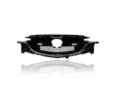 Grille - Compatible/Replacement for '17-21 Mazda CX5 Sport/Touring/Carbon/Grand - Black Frame Chrome Trim Without Camera, Emblem Provision - KB8D50710J, CAPA Grille - Compatible/Replacement for '17-21 Mazda CX5 Sport/Touring/Carbon/Grand - Black Frame Chrome Trim Without Camera, Emblem Provision - KB8D50710J, CAPA