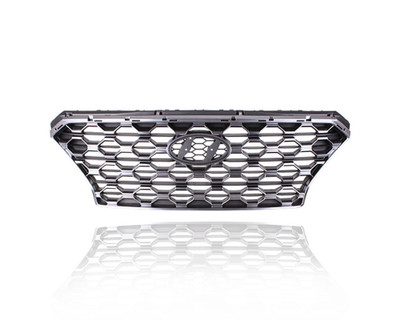 Grille - Compatible/Replacement for '19-20 Hyundai Santa Fe SE/SEL/Plus/Limited - Chrome Frame Black Insert Without Camera Hole, Emblem Provision - 86350S2100, CAPA Grille - Compatible/Replacement for '19-20 Hyundai Santa Fe SE/SEL/Plus/Limited - Chrome Frame Black Insert Without Camera Hole, Emblem Provision - 86350S2100, CAPA