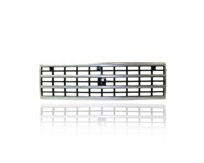 Grille - Compatible/Replacement for '89-91 Chevrolet C/K-Pickup With Single Square Lamp - Silver/Gray, Emblem Provision - 15628797 Grille - Compatible/Replacement for '89-91 Chevrolet C/K-Pickup With Single Square Lamp - Silver/Gray, Emblem Provision - 15628797