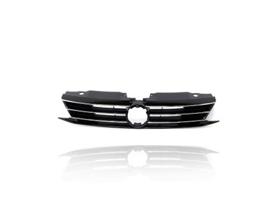 Grille For 5C6853651AJZLL 15-17 VW Volkswagen Jetta-Sedan - Front, Matte Black, With Chrome Moulding, With Emblem Provision - CAPA Grille For 5C6853651AJZLL 15-17 VW Volkswagen Jetta-Sedan - Front, Matte Black, With Chrome Moulding, With Emblem Provision - CAPA
