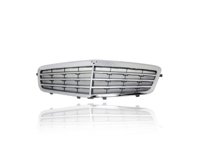 Grille - Compatible/Replacement for '10-13 Mercedes-Benz E350/400/550 Sedan/Wagon Base/Luxury - Chrome Frame Insert Without Sensor hole, Emblem Provision - 21288008839040