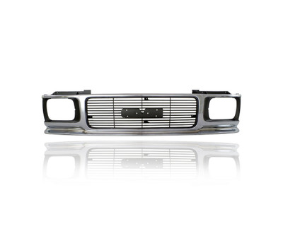 Grille - Compatible/Replacement for '91-93 GMC S15/Sonoma, 91-94 Jimmy - Chrome Frame, Black Bar Insert, Emblem Provision - 15688528 Grille - Compatible/Replacement for '91-93 GMC S15/Sonoma, 91-94 Jimmy - Chrome Frame, Black Bar Insert, Emblem Provision - 15688528