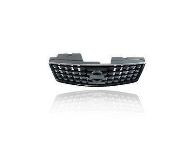 Grille - Compatible/Replacement for '07-09 Nissan Sentra Base/FE/S/SL/2.0L - Main Chrome Frame, Gray Insert, Emblem Provision - 62070ET000 Grille - Compatible/Replacement for '07-09 Nissan Sentra Base/FE/S/SL/2.0L - Main Chrome Frame, Gray Insert, Emblem Provision - 62070ET000