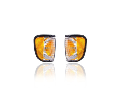 Cornering Light For FO2521122; FO2520122 92-02 Ford Econoline Van Park Side Corner Lamp Unit - Pair - Left and Right, Lens And Housing