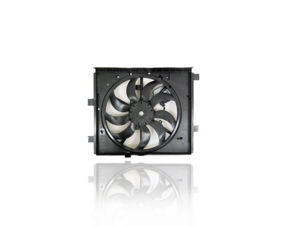 Dual Radiator and Condenser Fan Assembly - Compatible/Replacement for '15-17 Nissan Juke 4Cy/1.6 Turbo With Fan Control Module - 214871KC0C