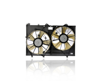 Dual Radiator and Condenser Fan Assembly - Compatible/Replacement for '14-19 Toyota Highlander Hybrid 6Cy/3.5h With Fan Control Module - 167110P250 Dual Radiator and Condenser Fan Assembly - Compatible/Replacement for '14-19 Toyota Highlander Hybrid 6Cy/3.5h With Fan Control Module - 167110P250