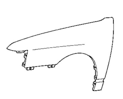 Fender - Compatible/Replacement for '93-95 Hyundai Scoupe (Exclude LS) Without Lower Side Molding Hole - Front Right, 6632123600