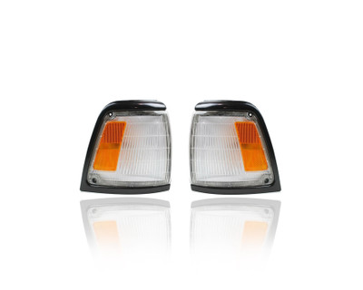 Cornering Light Assembly For 8161035080, 8162035080 92-95 Toyota Pickup 2WD Standard - Black, Pair, Left Driver + Right Passenger Set Cornering Light Assembly For 8161035080, 8162035080 92-95 Toyota Pickup 2WD Standard - Black, Pair, Left Driver + Right Passenger Set