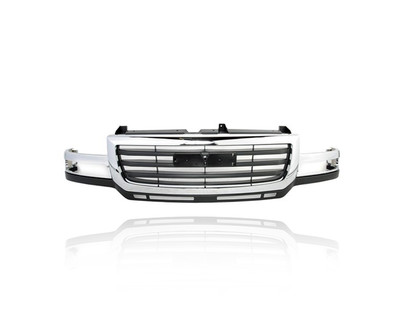 Grille For 19130795 03-07 GMC Sierra 2500HD/3500-Series - Front, Black, Chrome, With Emblem Provision Grille For 19130795 03-07 GMC Sierra 2500HD/3500-Series - Front, Black, Chrome, With Emblem Provision