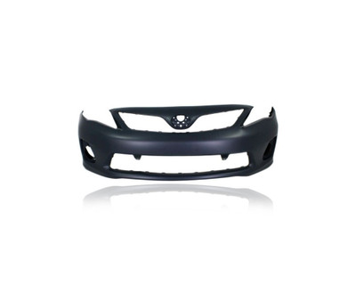 Bumper Cover - Compatible/Replacement for '11-13 Toyota Corolla Base/CEL/Le (Japan-Built) - Front, Primed Without Spoiler Hole, 5211912963 CAPA