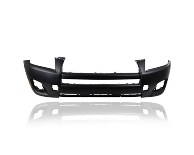 Bumper Cover - Compatible/Replacement for '09-12 Toyota RAV4 Base - Front, Primed Without Sideflare Hole, 521190R901 CAPA