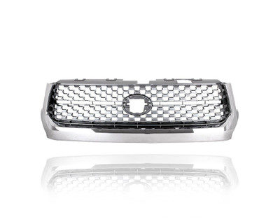 Grille - Compatible/Replacement for '18-21 Toyota Tundra SR5 - Main Upper, Chrome Frame Black Mesh Insert - 531010C021 CAPA Grille - Compatible/Replacement for '18-21 Toyota Tundra SR5 - Main Upper, Chrome Frame Black Mesh Insert - 531010C021 CAPA