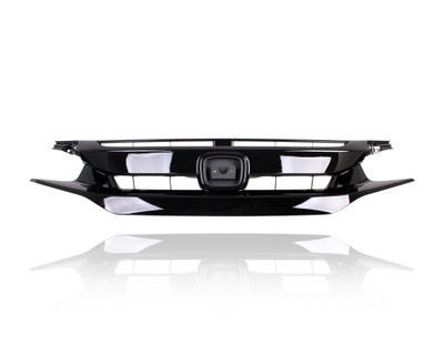 Grille - Compatible/Replacement for '20-21 Honda Civic Hatchback - Main Upper, Glossy Black - 71121TGGA51 CAPA Grille - Compatible/Replacement for '20-21 Honda Civic Hatchback - Main Upper, Glossy Black - 71121TGGA51 CAPA
