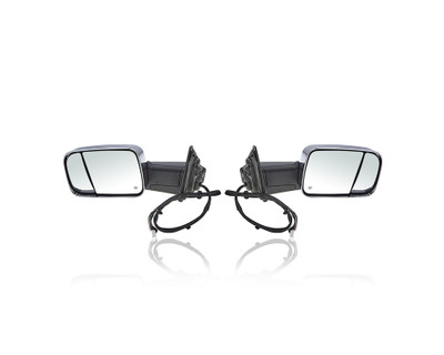 Door Mirror Compatible/Replacement for '19-20 RAM 1500 With Towing Package Heated With Blind Spot Detection, Signal/Puddle Lamp, Memory, Chrome Pair, Left Driver Right Passenger 68276478AE 68276479AE Door Mirror Compatible/Replacement for '19-20 RAM 1500 With Towing Package Heated With Blind Spot Detection, Signal/Puddle Lamp, Memory, Chrome Pair, Left Driver Right Passenger 68276478AE 68276479AE