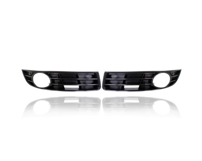 Fog Light Cover - Compatible/Replacement for '06-10 VW Volkswagen Passat - On Lower Outer Bumper Grille With Fog Lamp Hole - Pair, Left Driver + Right Passenger Set - 3C0853665A9B9, 3C0853666A9B9 Fog Light Cover - Compatible/Replacement for '06-10 VW Volkswagen Passat - On Lower Outer Bumper Grille With Fog Lamp Hole - Pair, Left Driver + Right Passenger Set - 3C0853665A9B9, 3C0853666A9B9