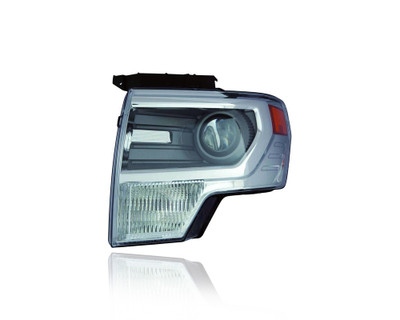 Headlight - Compatible/Replacement for '09-14 Ford F-150 - HID, Chrome Trim, Projector - Left Hand - Driver - DL3Z13008AC