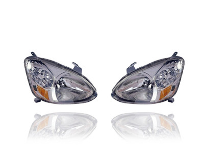Headlight - Compatible/Replacement for '03-05 Toyota Echo - Halogen - Pair, Left Driver + Right Passenger Set - 8113052300, 8117052300 CAPA Headlight - Compatible/Replacement for '03-05 Toyota Echo - Halogen - Pair, Left Driver + Right Passenger Set - 8113052300, 8117052300 CAPA