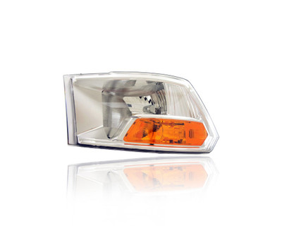 Headlight Assembly - Compatible/Replacement for '09-12 Dodge/RAM Pickup 1500, 10-12 2500/3500 ST/SLT - Dual-Lamp Chrome Interior, Halogen - Left Hand - Driver - 55277409AG CAPA Headlight Assembly - Compatible/Replacement for '09-12 Dodge/RAM Pickup 1500, 10-12 2500/3500 ST/SLT - Dual-Lamp Chrome Interior, Halogen - Left Hand - Driver - 55277409AG CAPA