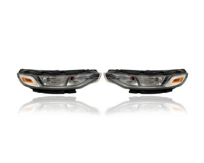 Headlight Assembly - Compatible/Replacement for '20-22 Kia Soul EX - Halogen, On Grille - Pair, Left Driver + Right Passenger Set - 92208K0110, 92207K0110 Headlight Assembly - Compatible/Replacement for '20-22 Kia Soul EX - Halogen, On Grille - Pair, Left Driver + Right Passenger Set - 92208K0110, 92207K0110