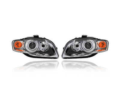 Headlight Assembly - Compatible/Replacement for '06-09 Audi A4/Avant/RS4/S4 - HID/Xenon Without Adaptive Light System - Pair, Left Driver + Right Passenger Set - 8E0941030BA, 8E0941029BA Headlight Assembly - Compatible/Replacement for '06-09 Audi A4/Avant/RS4/S4 - HID/Xenon Without Adaptive Light System - Pair, Left Driver + Right Passenger Set - 8E0941030BA, 8E0941029BA