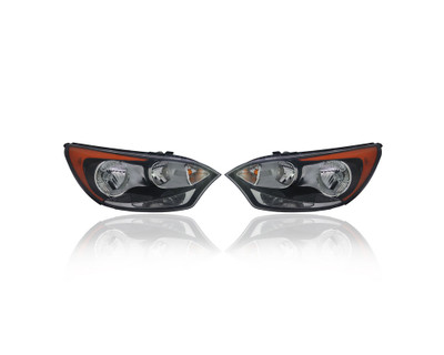 Headlight Assembly Compatible/Replacement for '12-17 Kia Rio5 Hatchback LX/EX Reflector, Halogen Without LED Daytime Running Light Pair, Left Driver + Right Passenger Set 921021W340, 921011W340 CAPA Headlight Assembly Compatible/Replacement for '12-17 Kia Rio5 Hatchback LX/EX Reflector, Halogen Without LED Daytime Running Light Pair, Left Driver + Right Passenger Set 921021W340, 921011W340 CAPA