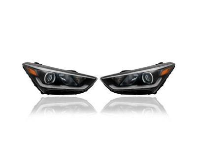 Headlight Assembly - Compatible/Replacement for '17-18 Hyundai Santa Fe, 19-19 XL - Halogen/LED - Pair, Left Driver + Right Passenger Set - 92102B8530, 92101B8530 CAPA Headlight Assembly - Compatible/Replacement for '17-18 Hyundai Santa Fe, 19-19 XL - Halogen/LED - Pair, Left Driver + Right Passenger Set - 92102B8530, 92101B8530 CAPA