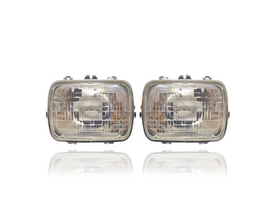 Headlight Assembly - Compatible/Replacement for '84-02 Chevrolet C/K-Pickup - Halogen Sealbeam Single Square - Pair, Left Driver + Right Passenger Set - 5972850 Headlight Assembly - Compatible/Replacement for '84-02 Chevrolet C/K-Pickup - Halogen Sealbeam Single Square - Pair, Left Driver + Right Passenger Set - 5972850