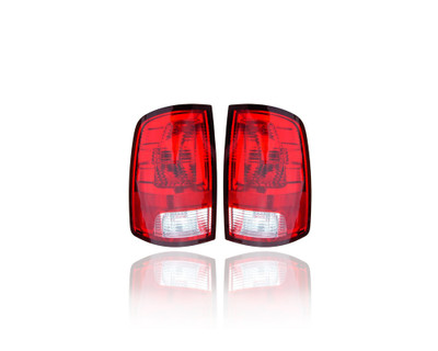 Tail Light Assembly - Compatible/Replacement for '09-22 Dodge/RAM Pickup 1500/Classic, 10-18 2500/3500 - Halogen - Pair, Left Driver + Right Passenger Set - 55277414AF, 55277415AF CAPA Tail Light Assembly - Compatible/Replacement for '09-22 Dodge/RAM Pickup 1500/Classic, 10-18 2500/3500 - Halogen - Pair, Left Driver + Right Passenger Set - 55277414AF, 55277415AF CAPA