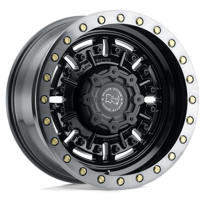 Abrams - Cast Aluminum, Gloss Gun Black With Machined Dark Tint, 17X8.5, 6X5.5, 0mm, 194933157686