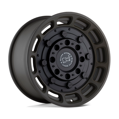 Warthog - Cast Aluminum, Matte Olive Dab Green With Black Center, 17X8.5, 5X5.0, 0mm, 194933157525