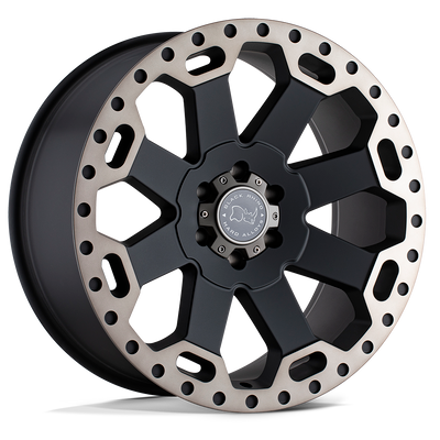 Warlord - Cast Aluminum, Matte Black With Machined Dark Tint, 18X9, 8X170, -12mm, 195338020339