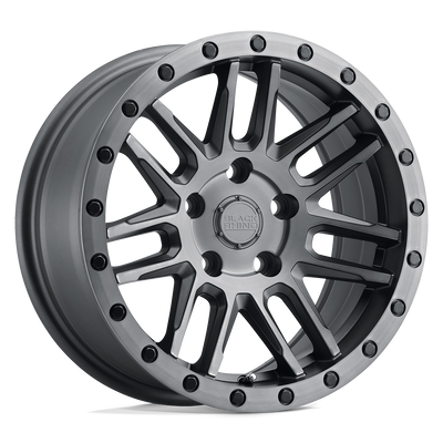 Arches - Cast Aluminum, Matte Brushed Gunmetal With Black Bolts, 20X9.5, 5X5.0, -18mm, 195338079337