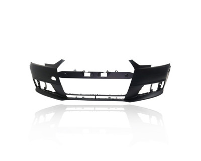Bumper Cover - Compatible/Replacement for '17-19 Audi A4 Sedan Base - Front, Primed Without Sensor/Headlight Washer Hole - 8W0807065MGRU CAPA