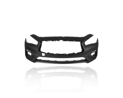 Bumper Cover - Compatible/Replacement for '18-21 Infiniti Q50/Hybrid Base/Pure/Luxe/Sensory - Front, Primed Without Sensor Hole - 620226HH0H Bumper Cover - Compatible/Replacement for '18-21 Infiniti Q50/Hybrid Base/Pure/Luxe/Sensory - Front, Primed Without Sensor Hole - 620226HH0H
