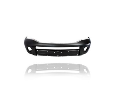 Bumper Cover - Compatible/Replacement for '06-08 Dodge RAM Pickup 1500, 06-09 2500/3500 - Front, Primed With Chrome Molding Hole - 68001358AA CAPA