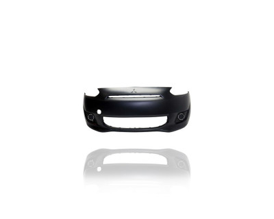 Bumper Cover - Compatible/Replacement for '14-15 Mitsubishi Mirage Hatchback DE - Front, Primed Without Fog Lamp Hole - 6400D340 Bumper Cover - Compatible/Replacement for '14-15 Mitsubishi Mirage Hatchback DE - Front, Primed Without Fog Lamp Hole - 6400D340