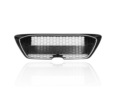 Grille - Compatible/Replacement for '20-22 Toyota Corolla Sedan XLE - Front Lower Black Frame, Silver Molding Black Wire Mesh - 5310202290 CAPA