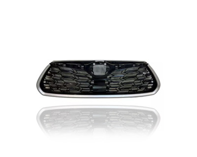 Grille - Compatible/Replacement for '20-23 Toyota Highlander/Hybrid L/LE/XLE - Silver Frame Black Insert Without Camera Hole - 531010E360