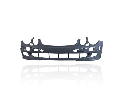 Bumper Cover - Compatible/Replacement for '03-06 Mercedes-Benz E320/350/500 Sedan/Wagon Base - Front, Primed With Chrome Insert/Headlight Washer Hole, 2118800240