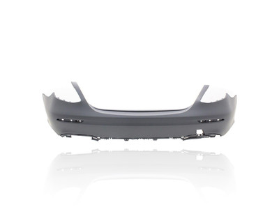 Bumper Cover - Compatible/Replacement for '17-20 Mercedes-Benz E300/350/400/450/43 Sedan AMG - Rear, Primed Without Sensor/Side Trim Hole, 21388506019999, CAPA