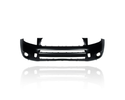 Bumper Cover - Compatible/Replacement for '06-08 Toyota RAV4 Base/Limited - Front, Primed Without Side Flare Hole, 5211942955, CAPA