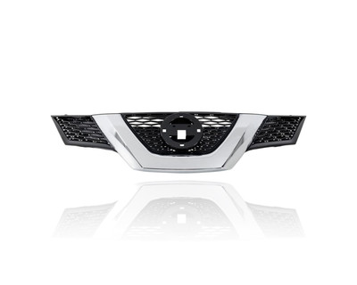 Grille - Compatible/Replacement for '15-16 Nissan Rogue SV/SL (Korea-Built) - Main Upper, Chrome Frame ,Black Insert With Camera Hole, 623105HA5B Grille - Compatible/Replacement for '15-16 Nissan Rogue SV/SL (Korea-Built) - Main Upper, Chrome Frame ,Black Insert With Camera Hole, 623105HA5B
