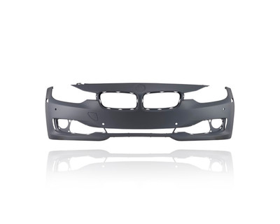 Bumper Cover - Compatible/Replacement for '12-15 BMW 3-Series Base - Front, Primed With 6-Sensor Hole, Without Trim/Washer/Camera Hole, 51117293013, CAPA