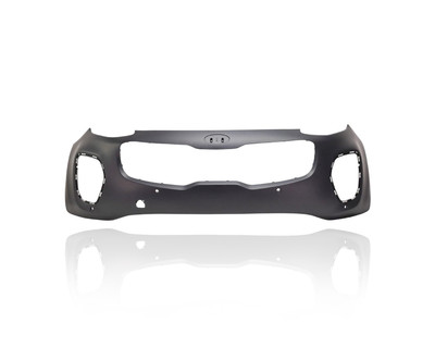 Bumper Cover - Compatible/Replacement for '17-19 Kia Sportage AWD LX/EX - Front, Primed Without Sensor Hole, 86510D9700, CAPA