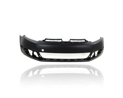 Bumper Cover - Compatible/Replacement for '10-14 Volkswagen Golf - Front Primed Without Sensor/Washer Hole, 5K0807217CGGRU, CAPA