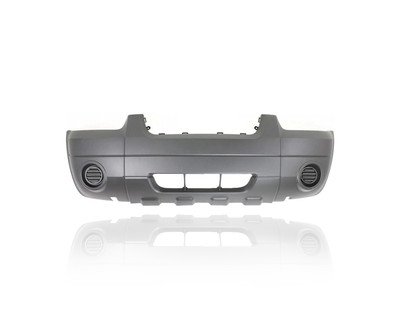 Bumper Cover - Compatible/Replacement for '05-07 Ford Escape XLS - Front Textured Without Fog Lamp/Side Flare Hole, 5L8Z17D957AAA, CAPA